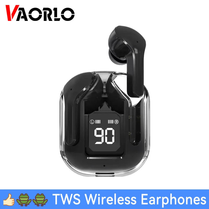 LED Display Smart Touch Fashion Wireless Headphone Bluetooth 5.3 HIFI Stereo Sports Earphone Low Latency Colorful Gaming Headset