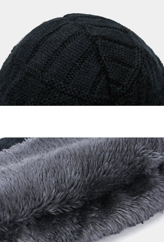 Winter Beanie Hats For Men Knitted Hat Winter Cap Beanie Women Thick Wool Neck Scarf Cap Balaclava Mask Bonnet official website