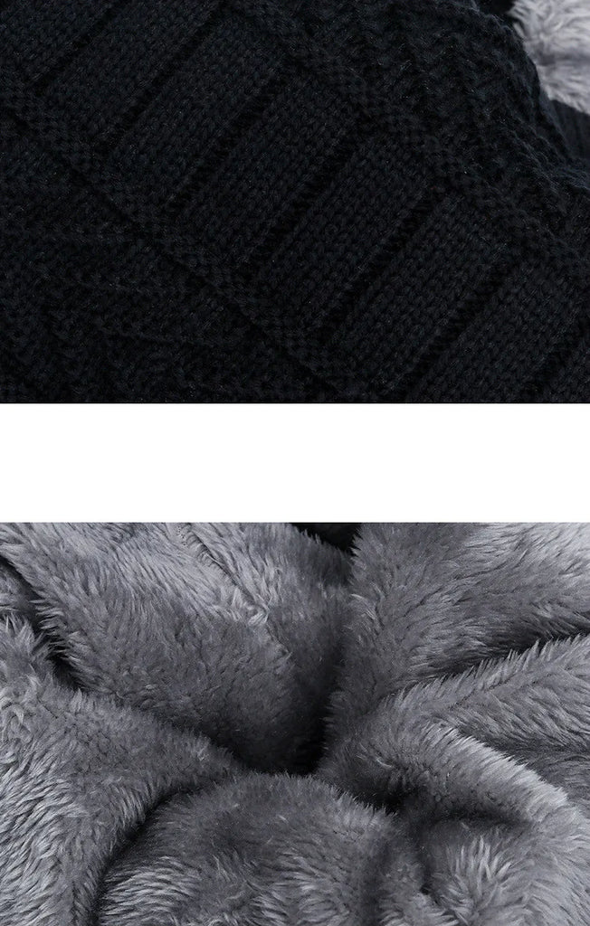 Winter Beanie Hats For Men Knitted Hat Winter Cap Beanie Women Thick Wool Neck Scarf Cap Balaclava Mask Bonnet official website