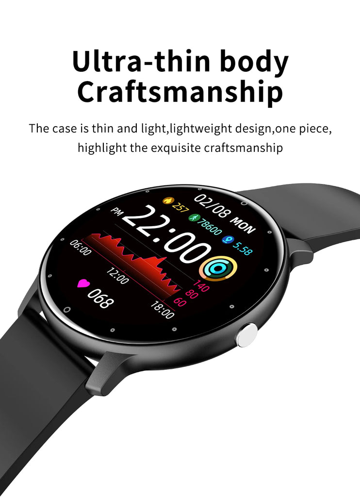 LIGE Waterproof Women Smart Band Watch Real-time Weather Forecast Men Watches Sports Ladies Smart Watch For Xiaomi Android IOS