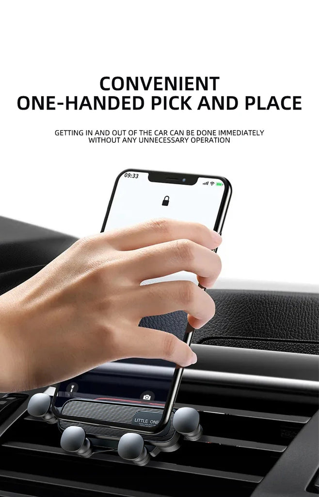 Gravity Car Phone Holder for 4.7-7 inch Mobile Phone Car Air Vent Phone Mount Universal Shockproof GPS Clip Smartphone Stand