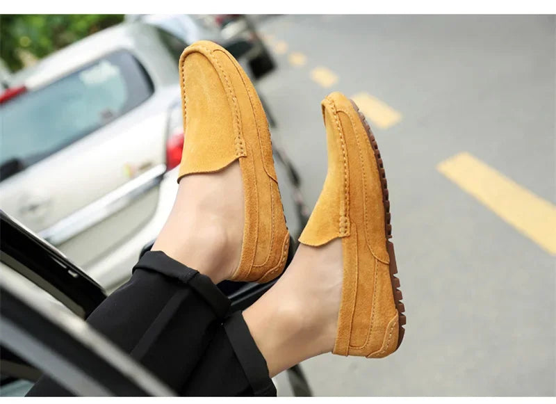 Suede Leather Men’s Loafers Luxury 2024 Casual Shoes for Men Boat Shoes Handmade Men Slipon Driving Shoes Male Moccasins Zapatos