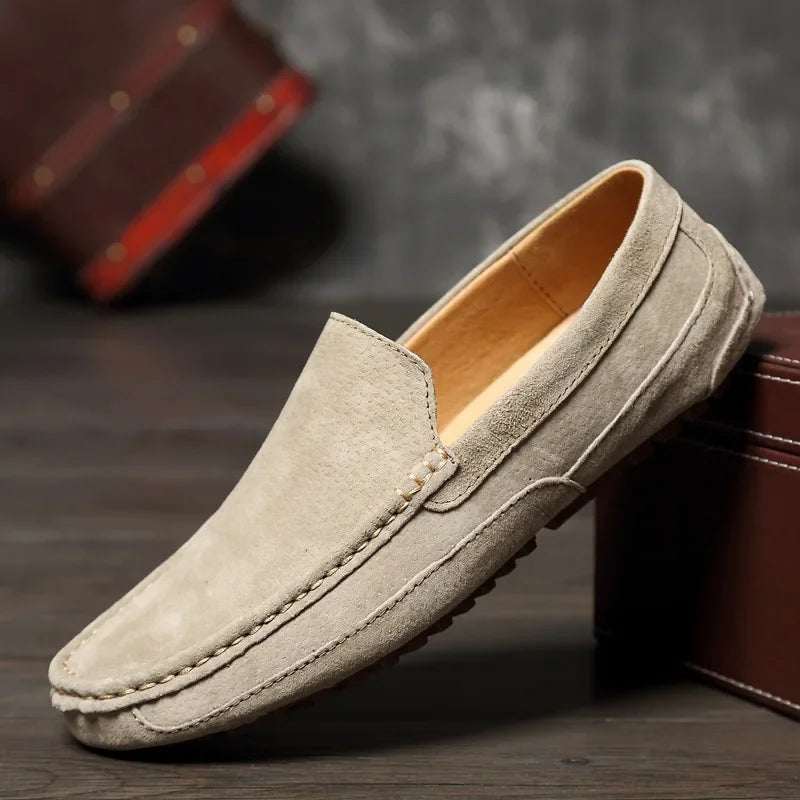 Suede Leather Men’s Loafers Luxury 2024 Casual Shoes for Men Boat Shoes Handmade Men Slipon Driving Shoes Male Moccasins Zapatos