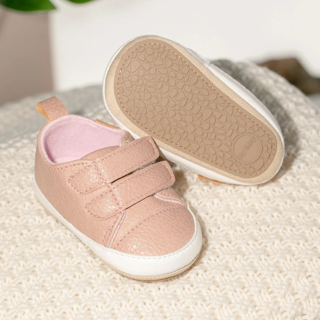 Classic Fashion Baby Casual Sneakers Vintage PU Leather 4 Colours Kids Baby Soft Rubber Sole Slip Resistant Infant Crib Shoes