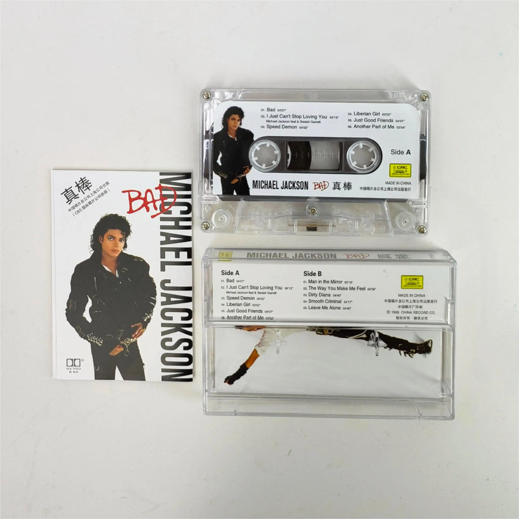 MJ Michael Jackson Music Tape Thriller Album Dangerous Beat It Cassettes Cosplay Recorder Car Walkman Soundtracks Box Collection