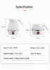 Foldable And Portable Teapot Water Heater 600ML Household Travel Electric Water Kettle