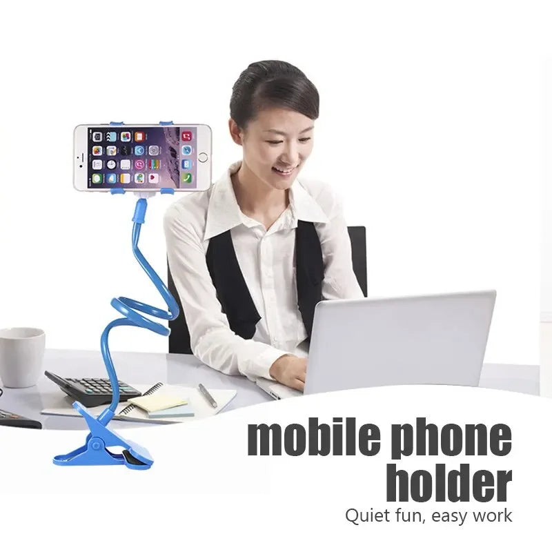 Universal Lazy Bracket Mobile Phone Holder Gooseneck Stand Stents Flexible Bed Desk Table Clip Bracket for Smartphone Holder