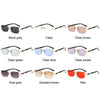 Trendy Rimless Sunglasses for Men Women Fashion Frameless Rectangle Sun Glasses Retro Shades Summer Traveling Eyewear UV400