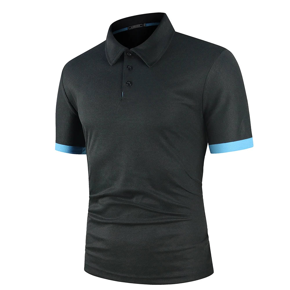 Men Polo Men Shirt Short Sleeve Polo Shirt Contrast Color Polo New Clothing Summer Streetwear Casual Fashion Men tops