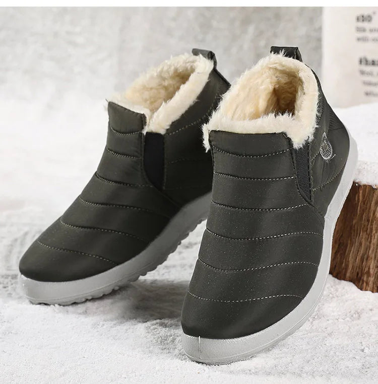 Warm Snow Men's Boots Soft Sneakers Winter Men's Fashion Men Shoes Unisex Ankle Boots Waterproof Men's Work Shoes Footwear