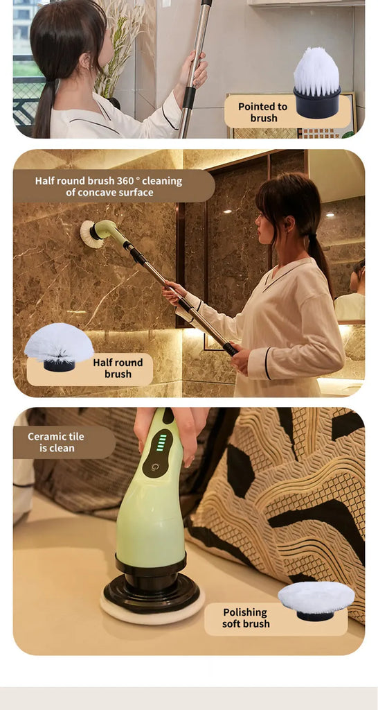 Electric Spin Cleaning Scrubber Electric Cleaning Tools Parlour Kitchen Bathroom Cleaning Gadgets