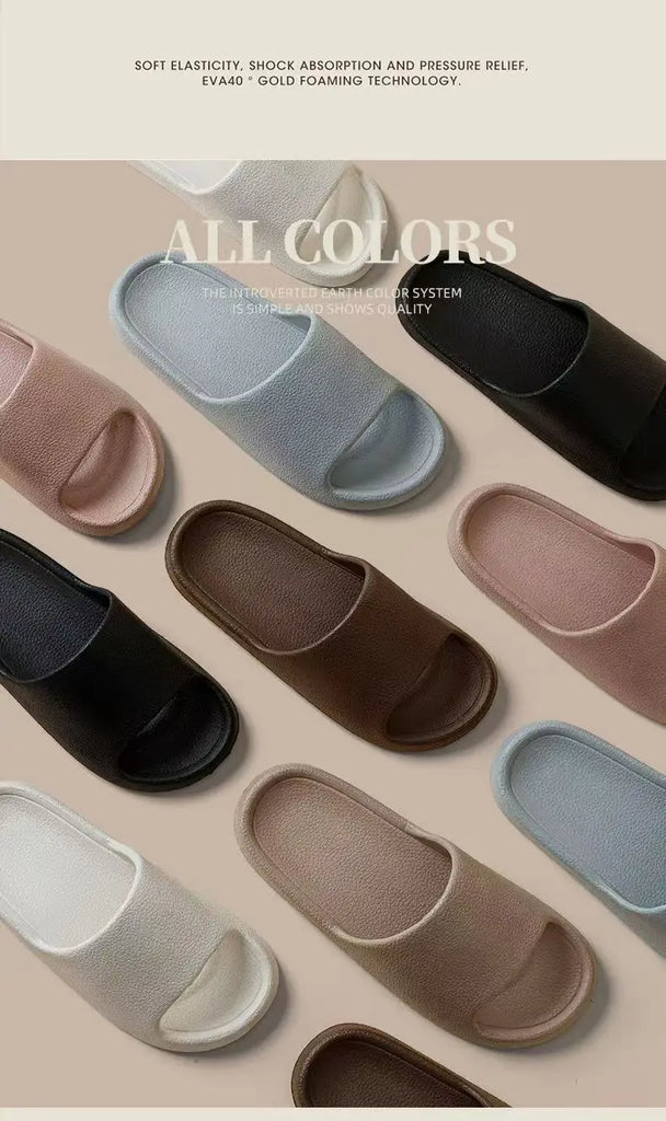 EVA Men Sandals Flip Flops Man Slippers Solid Color Simple Non-slip Soft Sole Comfortable Shower Slippers Outdoorf Couple Shoes