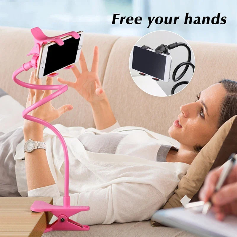 Universal Lazy Bracket Mobile Phone Holder Gooseneck Stand Stents Flexible Bed Desk Table Clip Bracket for Smartphone Holder