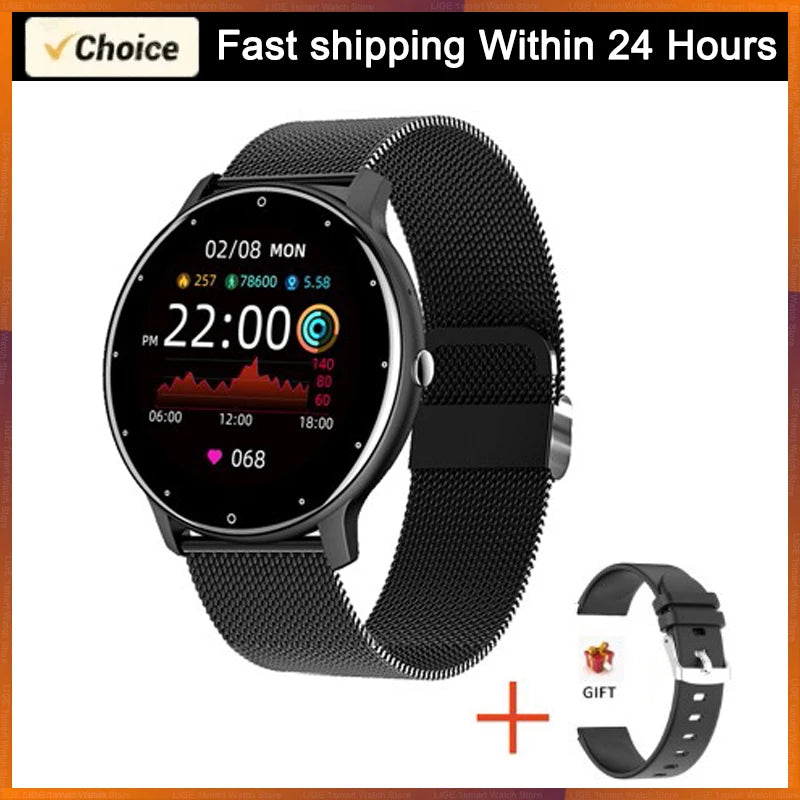 LIGE Waterproof Women Smart Band Watch Real-time Weather Forecast Men Watches Sports Ladies Smart Watch For Xiaomi Android IOS