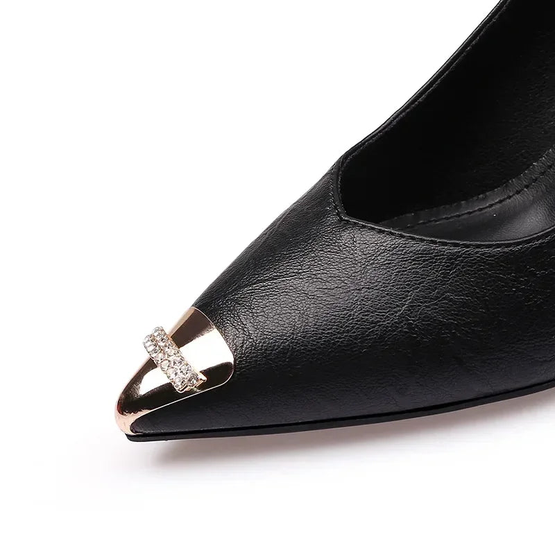 Women High Heel Metal Toe Cap Wear and Tear Concealer Anti-kicking Leather Shoes Point Protector Flat Shoe Tips Cap Accessorices