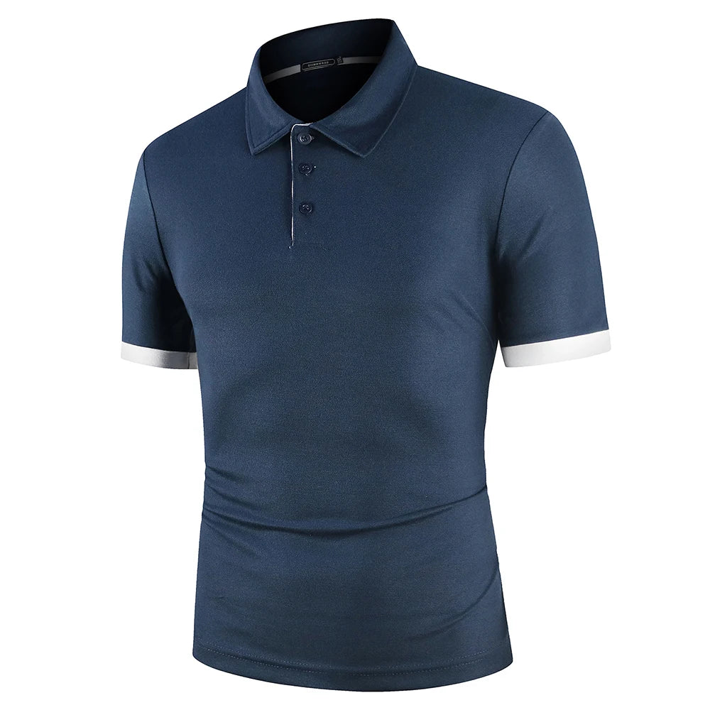 Men Polo Men Shirt Short Sleeve Polo Shirt Contrast Color Polo New Clothing Summer Streetwear Casual Fashion Men tops