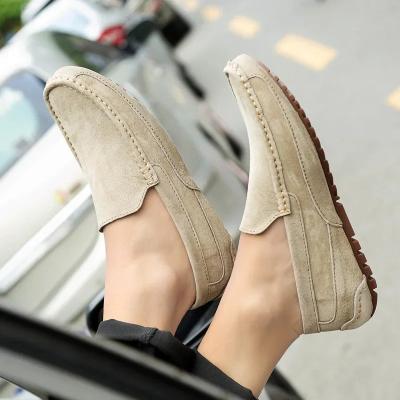 Suede Leather Men’s Loafers Luxury 2024 Casual Shoes for Men Boat Shoes Handmade Men Slipon Driving Shoes Male Moccasins Zapatos