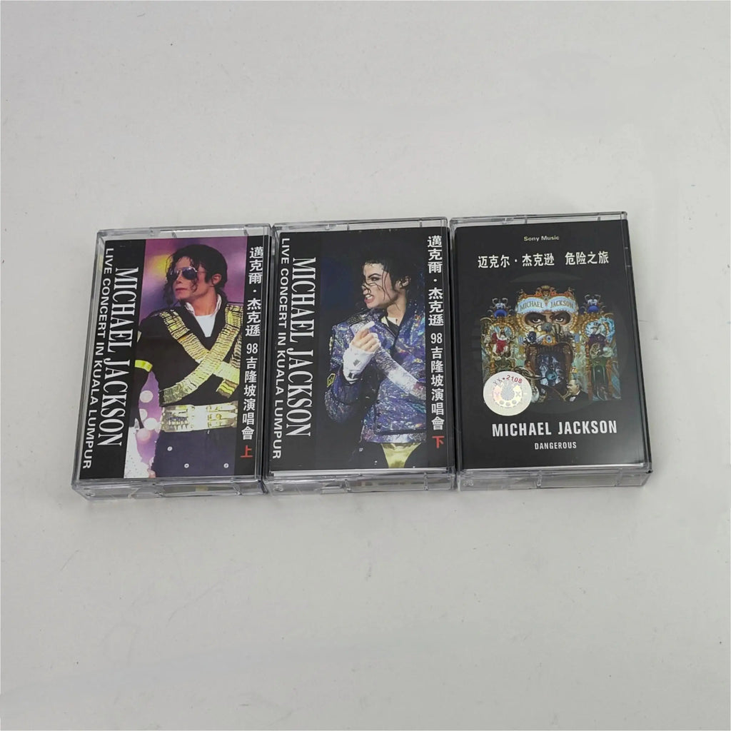 MJ Michael Jackson Music Tape Thriller Album Dangerous Beat It Cassettes Cosplay Recorder Car Walkman Soundtracks Box Collection