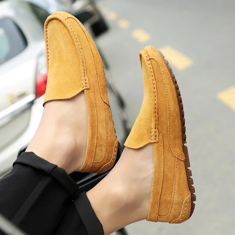 Suede Leather Men’s Loafers Luxury 2024 Casual Shoes for Men Boat Shoes Handmade Men Slipon Driving Shoes Male Moccasins Zapatos