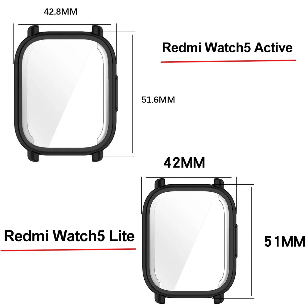 Plating TPU Case for Redmi Watch 5 Active Smart Strap Soft Shell Bumper Protective Cover for Redmi Watch 5 Lite Accessoress New