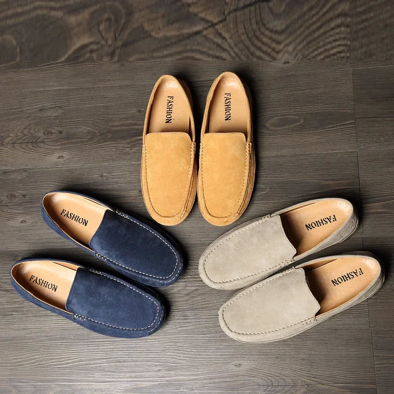 Suede Leather Men’s Loafers Luxury 2024 Casual Shoes for Men Boat Shoes Handmade Men Slipon Driving Shoes Male Moccasins Zapatos