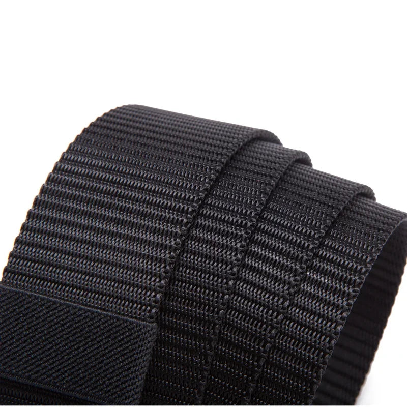 Automatic Buckle Nylon Belt, Fashionable MEN'S Canvas Outdoor Belt, Hunting and Hiking Tools, Hunting Clothing Accessories