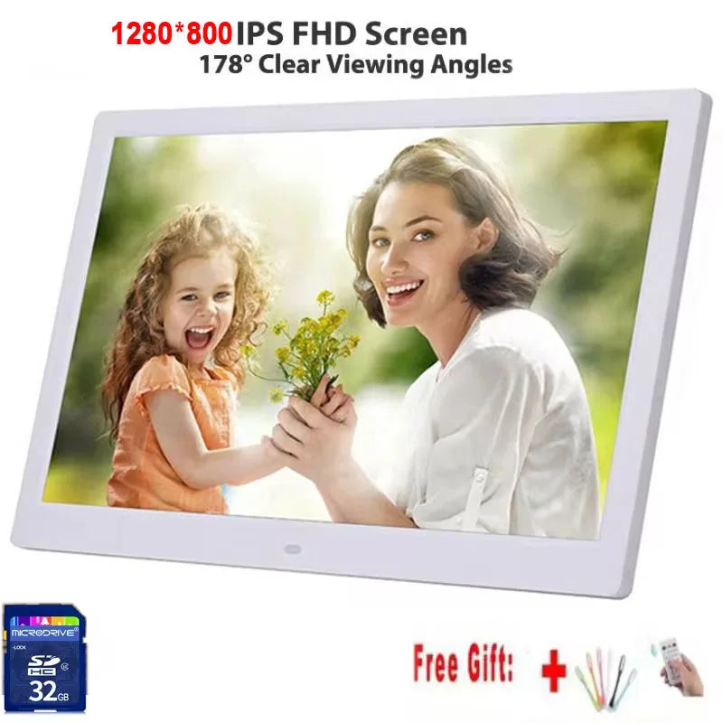 10 inch Screen LED Backlight HD IPS 1280*800 Digital Photo Frame Electronic Album Picture Music Movie Full Function Good Gift