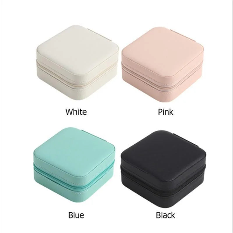 Portable Travel Ladies Jewelry Box  for Rings, Pendants, Earrings, Necklaces, Organizer for Birthday Festive Christmas Gifts