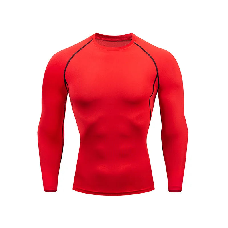 Fitness Clothing Men's Long Sleeve Running Basketball Training Basecoat T-shirt Tight Fit High Elastic Fast Dry Compression