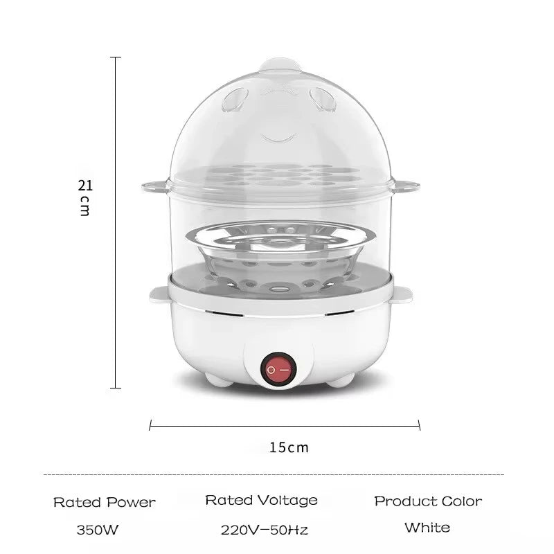 220V Multifunctional Electric Egg Boiler Double Layers Egg Cooker