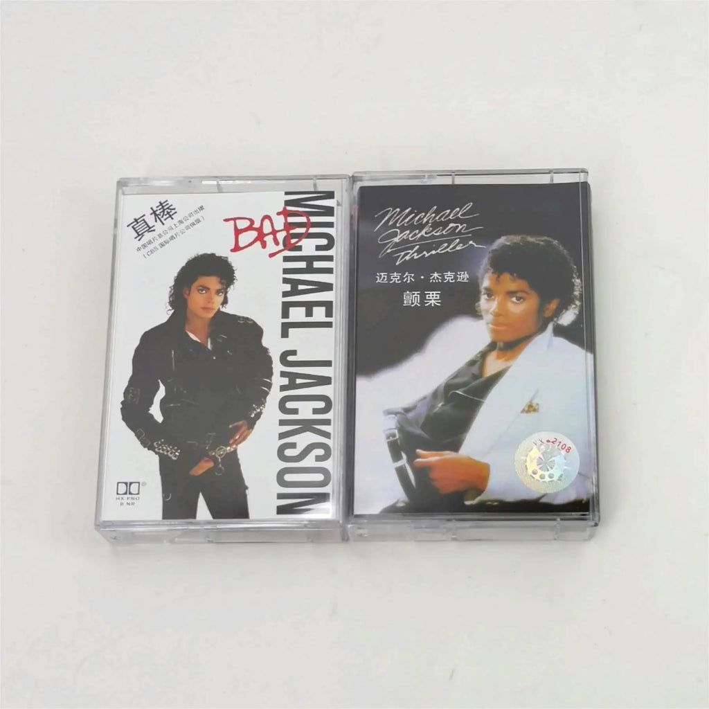 MJ Michael Jackson Music Tape Thriller Album Dangerous Beat It Cassettes Cosplay Recorder Car Walkman Soundtracks Box Collection