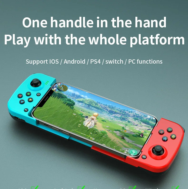 For switch PS4 Android IOS mobile phone can stretch Bluetooth left and right gamepad with vibration mapping continuous wireless