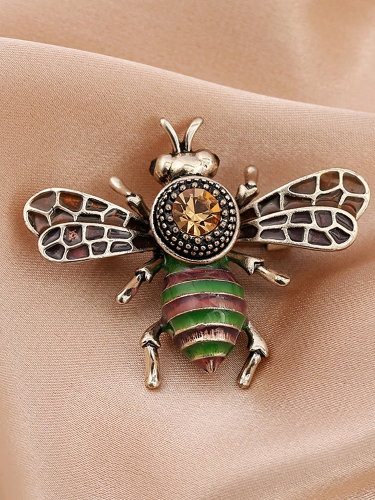 1PC Women's Fashion Trend Personalized Imitation Pearl Bee Brooch Pin Jewelry Suitable for Outdoor Dating, Party, Festival Gifts