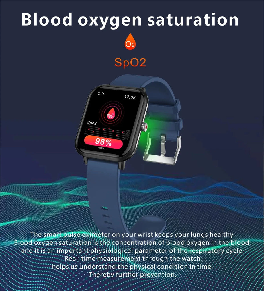 LIGE 2024 New Q9 Pro Smart Watch Body Temperature Monitor Music Control Sports Waterproof Smart Watch for Men Women Smartwatch