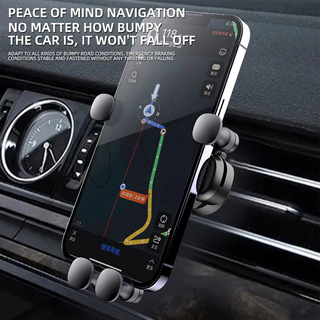 Gravity Car Phone Holder for 4.7-7 inch Mobile Phone Car Air Vent Phone Mount Universal Shockproof GPS Clip Smartphone Stand