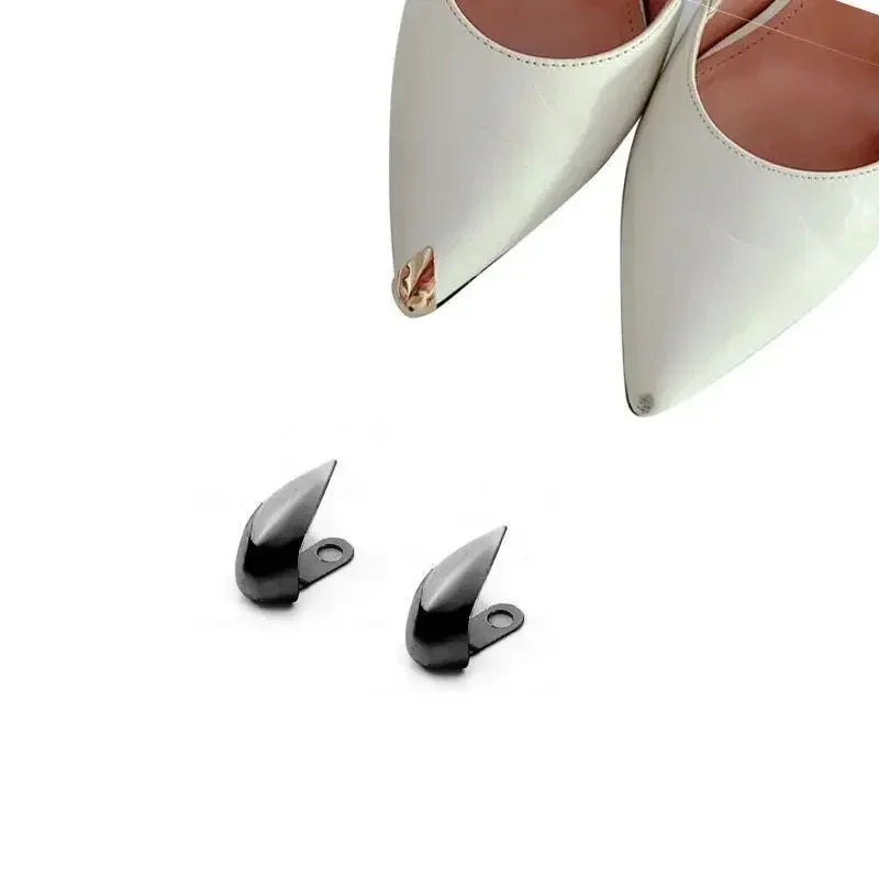 Women High Heel Metal Toe Cap Wear and Tear Concealer Anti-kicking Leather Shoes Point Protector Flat Shoe Tips Cap Accessorices