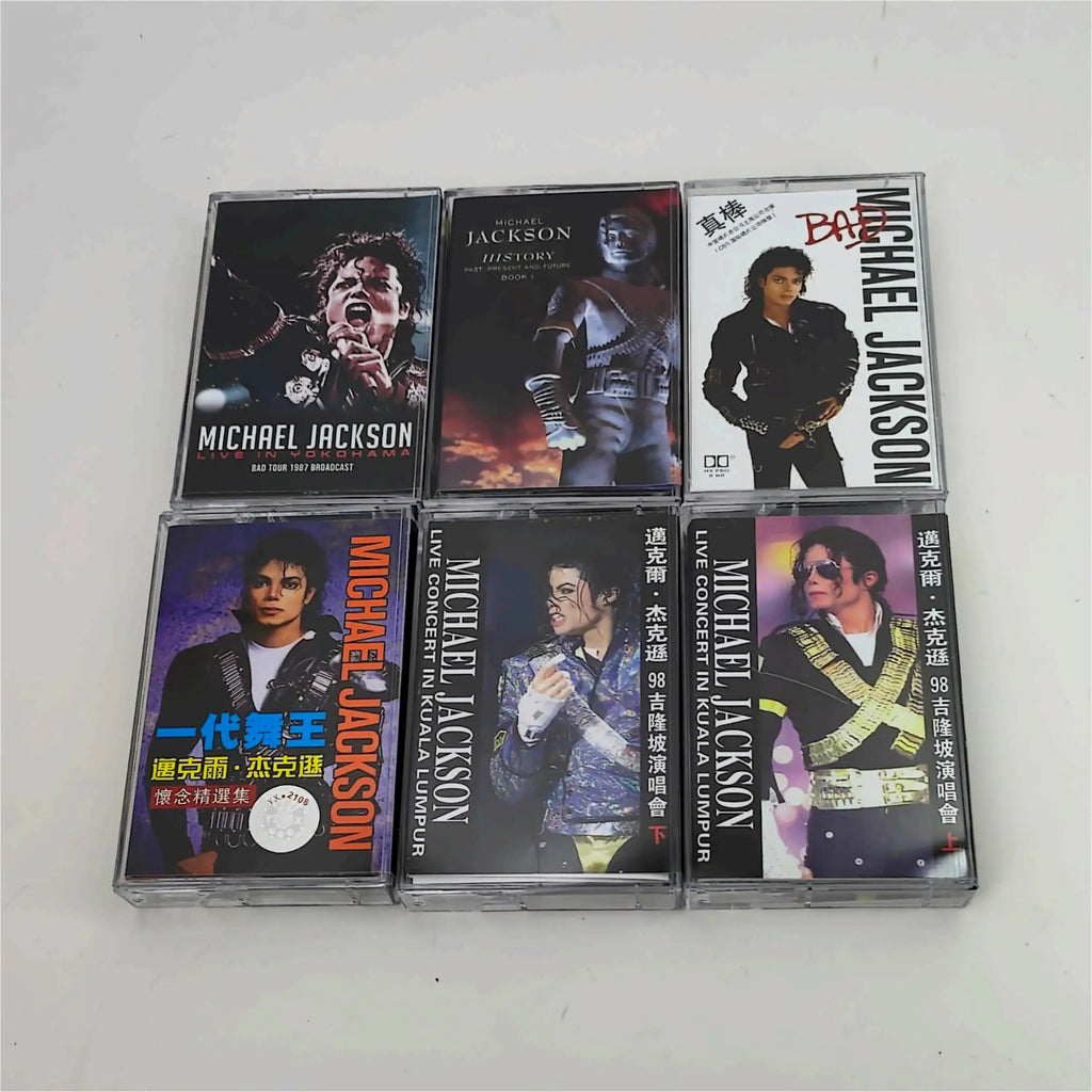 MJ Michael Jackson Music Tape Thriller Album Dangerous Beat It Cassettes Cosplay Recorder Car Walkman Soundtracks Box Collection