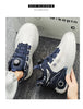 Mens Sneakers with Rotating Buckle Comfy Non Slip Lace up Durable Shoes for Mens Outdoor Activities