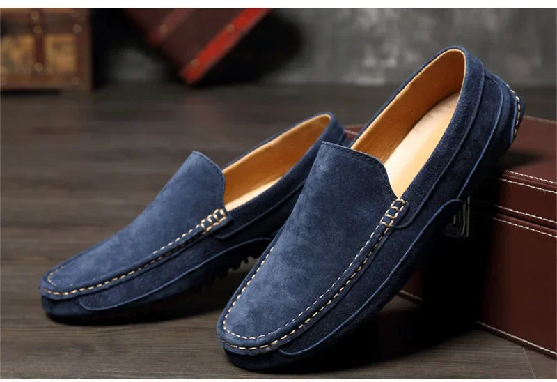 Suede Leather Men’s Loafers Luxury 2024 Casual Shoes for Men Boat Shoes Handmade Men Slipon Driving Shoes Male Moccasins Zapatos