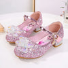 2024 Spring New Children's Shoes Ice And Snow Romance Princess Elsa Shoes Girl's Fashion Sandals Crystal Princess Shoes