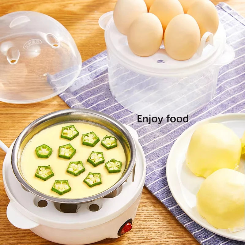 Multifunction Electric Egg Cooker Double Layers Egg Boiler Corn Milk Rapid Breakfast Cooking Egg Steamer Appliances Kitchen - Al