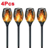 4/2/1Pcs Solar Flame Lights Torch Flickering Light Waterproof Garden Decoration Outdoor Lawn Tiki Led Path Yard Patio Floor Lamp