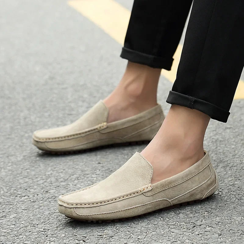 Suede Leather Men’s Loafers Luxury 2024 Casual Shoes for Men Boat Shoes Handmade Men Slipon Driving Shoes Male Moccasins Zapatos