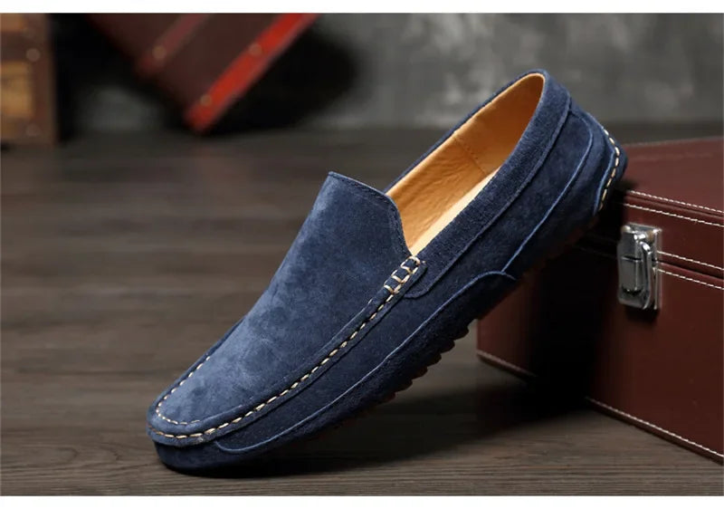 Suede Leather Men’s Loafers Luxury 2024 Casual Shoes for Men Boat Shoes Handmade Men Slipon Driving Shoes Male Moccasins Zapatos