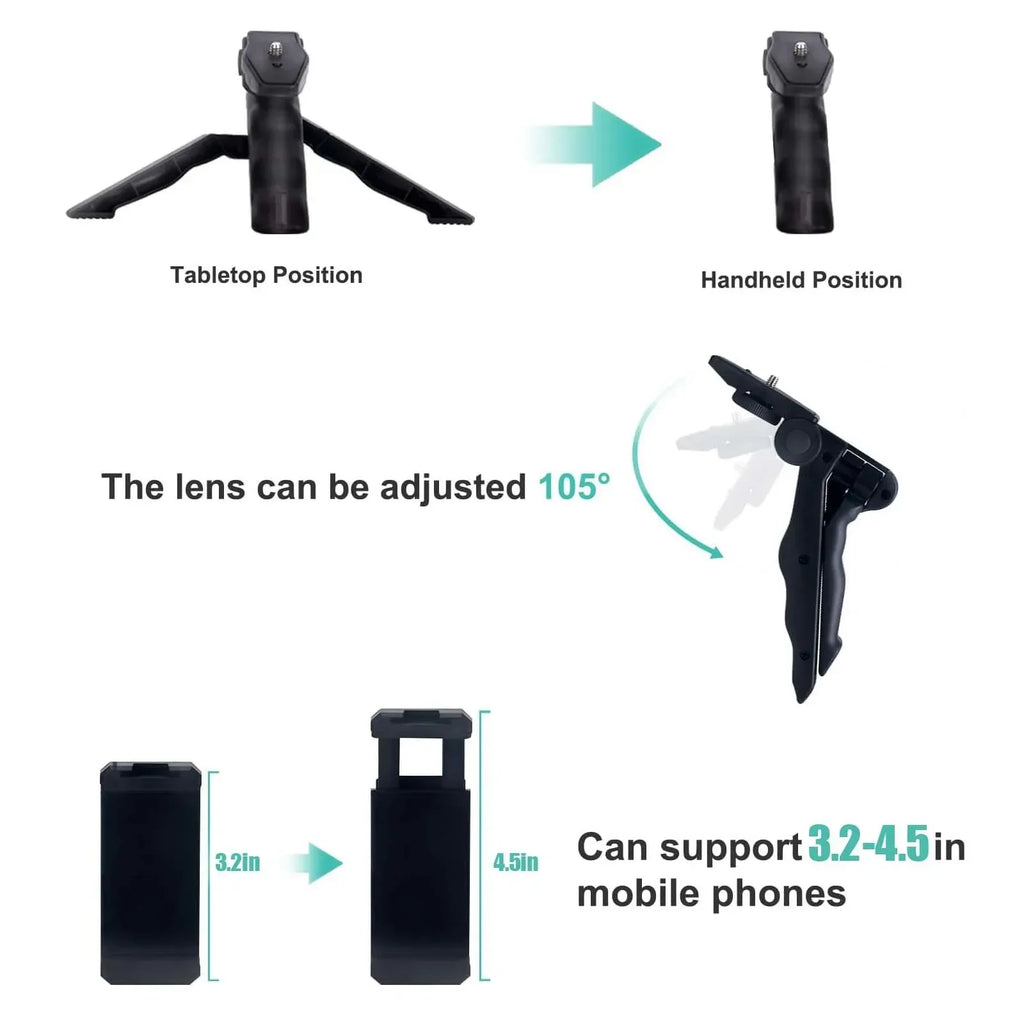 NEW Tripod Mini Microphone Starter Vlog kit for TikTok Live Stream Video YouTube Smartphone Vlogging Kit for iPhone Android with