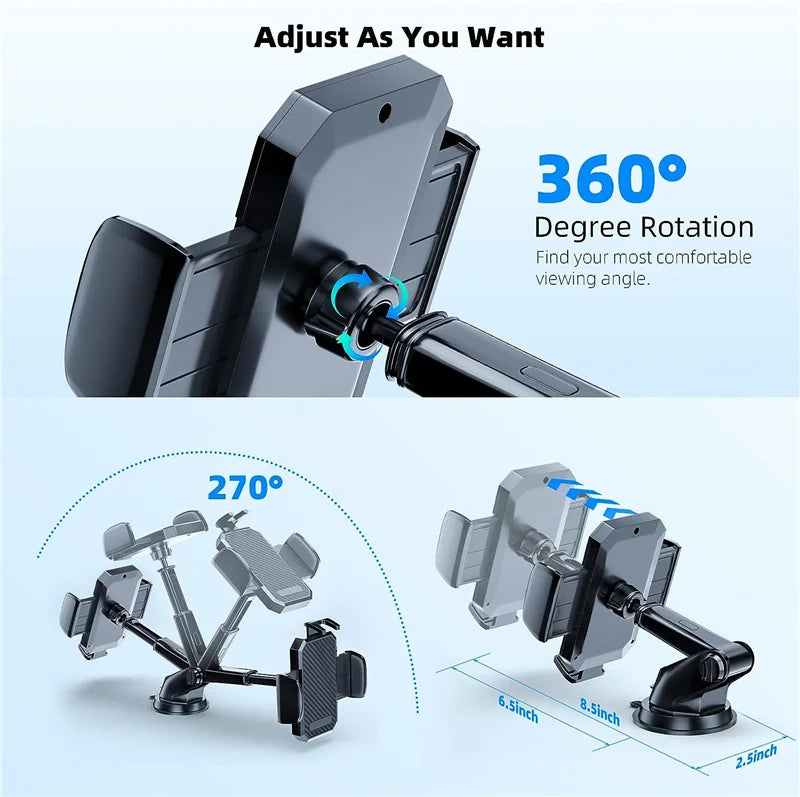 NEW Universal Sucker Car Phone Holder 360° Windshield Car Dashboard Mobile Cell Support Bracket for Smartphones