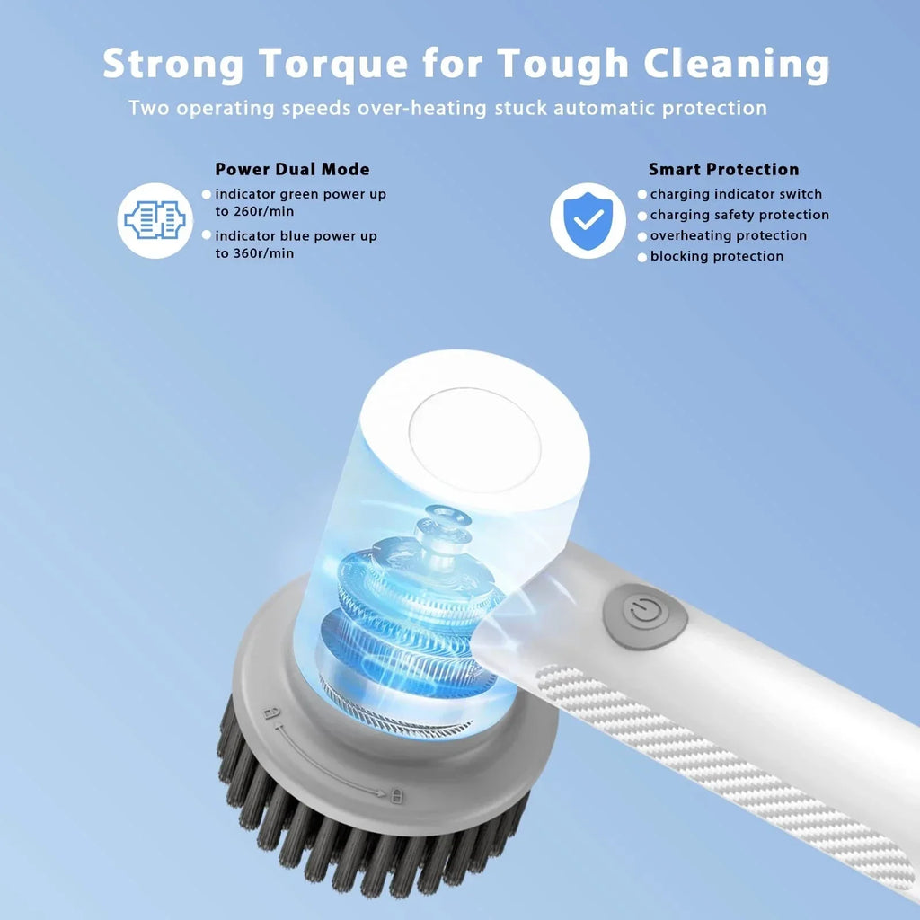 Wireless Electric Cleaning Brush Housework Kitchen Dishwashing Brush