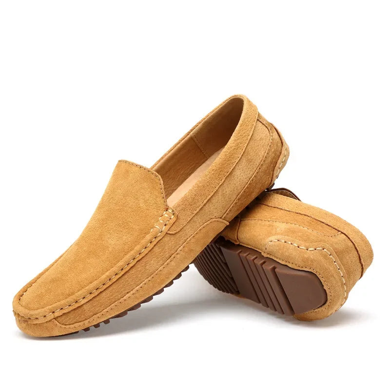 Suede Leather Men’s Loafers Luxury 2024 Casual Shoes for Men Boat Shoes Handmade Men Slipon Driving Shoes Male Moccasins Zapatos