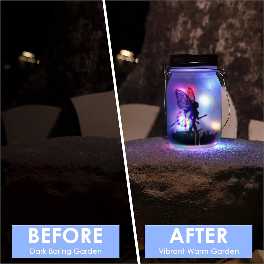 Solar Mason Jar Light Solar Lantern Fairy Lights Waterproof IP65 Hanging Standing Solar Lamp Garden Ornament For Patio Lawn