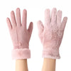 New Fashion Gloves Autumn Winter Cute Furry Warm Mitts Full Finger Mittens Women Outdoor Sport Female Gloves Screen